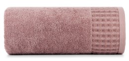 Ręcznik Avinion 70x140 liliowy frotte z ozdobną bordiurą z wzorem wafla 500 g/m2 Terra Collection 