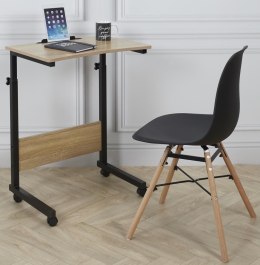 Regulowany Stolik pod laptopa z kółkami biurko dostawiane do fotela kanapy - brąz