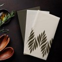 Ręcznik kuchenny LETTY kolor brązowy drukowany motyw nowoczesny styl nowoczesny 50x70 ameliahome - KIT/AH/LETTY/MIX/LEAVES/BROWN