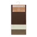 Ręcznik kuchenny LETTY kolor brązowy tłoczony motyw klasyczny styl klasyczny 50x70 ameliahome - KIT/AH/LETTY/WAFFLE/BEIGES/3PACK