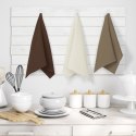 Ręcznik kuchenny LETTY kolor brązowy tłoczony motyw klasyczny styl klasyczny 50x70 ameliahome - KIT/AH/LETTY/WAFFLE/BEIGES/3PACK
