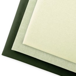 Ręcznik kuchenny LETTY kolor butelkowa zieleń drukowany motyw nowoczesny 50x70 ameliahome - KIT/AH/LETTY/MIX/STAMP/OLIVES/3PACK/