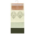 Ręcznik kuchenny LETTY kolor butelkowa zieleń drukowany motyw nowoczesny 50x70 ameliahome - KIT/AH/LETTY/MIX/STAMP/OLIVES/3PACK/