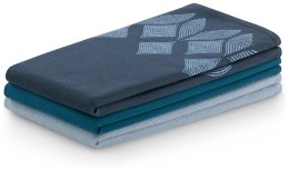 Ręcznik kuchenny LETTY kolor niebieski drukowany motyw nowoczesny styl klasyczny 50x70 ameliahome - KIT/AH/LETTY/MIX/STAMP/NAVIE