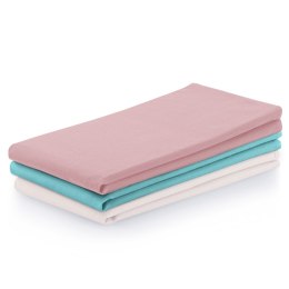 Ręcznik kuchenny LETTY kolor różowy gładki motyw klasyczny styl klasyczny 50x70 ameliahome - KIT/AH/LETTY/PLAIN/TURQ&PINKS/3PACK