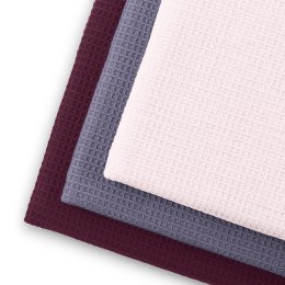 Ręcznik kuchenny LETTY kolor różowy tłoczony motyw klasyczny styl klasyczny 50x70 ameliahome - KIT/AH/LETTY/WAFFLE/PROVENCE/3PAC