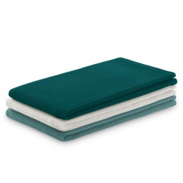Ręcznik kuchenny LETTY kolor turkusowy tłoczony motyw klasyczny styl klasyczny 50x70 ameliahome - KIT/AH/LETTY/WAFFLE/TURQUOISES
