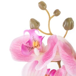 Sztuczny kwiat FALENI kolor różowy styl nowoczesny ameliahome - ARTFLOWER/AH/FALENI/ROSE/1PC