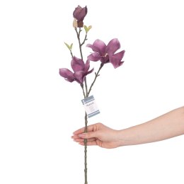 Sztuczny kwiat MAGNOLI kolor fioletowy styl nowoczesny ameliahome - ARTFLOWER/AH/MAGNOLI/PLUM/1PC
