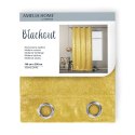 Zasłona VERAS kolor żółty drukowany styl glamour przelotki srebrne blackout suede shine 140x250 AmeliaHome - CURT/AH/BLACKOUT/VE
