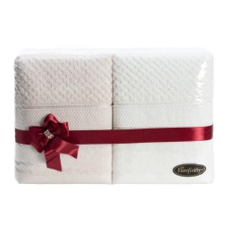 Komplet ręczników 4szt T/0343 Jessi kremowy beżowy zestaw upominkowy na prezent  